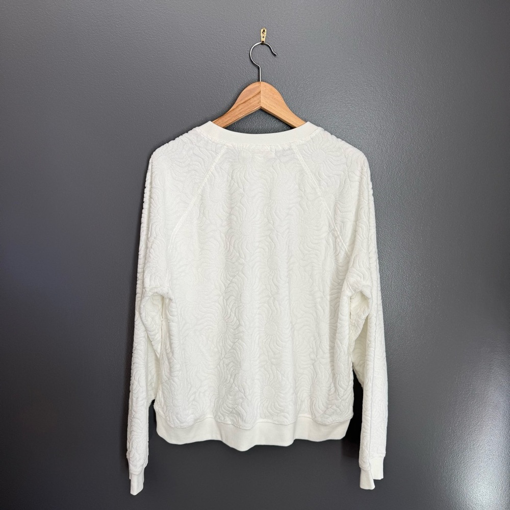 Spiritual Gangster Women Terry White Waves Crew Neck Sweatshirt Size Large - Picture 6 of 6